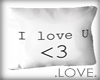 .LOVE. I Love U Pillow