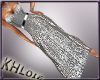 K silver long dress