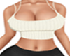 White Busty Belly Tee