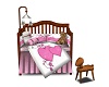 Pink Heart Crib
