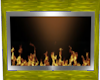 GOLD ANIM WALL FIREPLACE