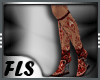 [FLS] Red Goth Boots