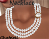 C]Pearl Necklace + Gold