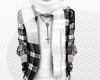 [E]Plaid Shirt + Scarf