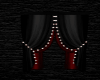 Blk Red Vamp Curtains
