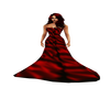 Black/red gown