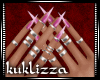 (KUK)pink nails rings