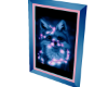blue fox wall hanging