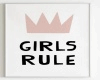 Girls Rule Wall Art