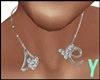 diamond love necklace