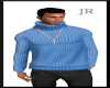 [JR]Blue Ribbed Sweater