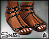 !Stud Strap Sandals :Blk