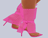 Linda Pink Net Heels
