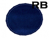 Blue Bow Round Rug V1