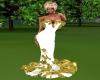 White/Gold Wedding Dress