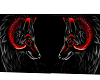 Red & Black Wolf Curtain