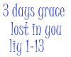 3 days grace lost in you