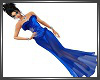 SL Royal Blue Fur Gown