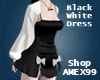 [A] Black White Dress