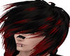 Black/Red Long Emo Hair