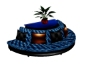 Blue wall seat