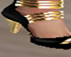 Black gold shoes