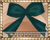 Teal Little Ribbon Bow 