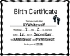 DRT1 Birth Certificate