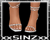 X NYE SILVER HIGH HEELS