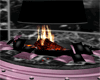 Gray / pink fireplace