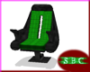 Black & Green Cptn Chair