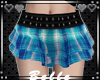 {B} Plaid Skirt Blue