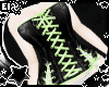. black green corset