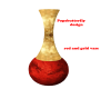 gold and red vase
