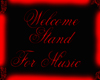 Red Welcome Music mat