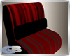 club chair in red black