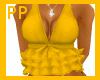 Gold Ruffle Halter Top
