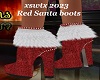 Red santa ankle boots