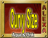 Aqua & Pink Curvy