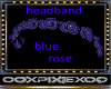 blue rose headband