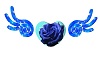 blue rose animated heart