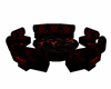 Black & Red Wolf Couch
