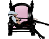 Black Pink PVC Throne