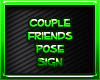 couple n friends sign
