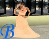 [B] Peach Evening Gown