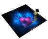 *SD* blue heart rug