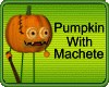 Zombie Pumpkin With Machete