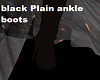 Black Plain Ankle Boots