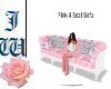 JW Pink 4 Seat Sofa