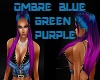 OMBRE-BLUE/GREEN/PURPLE
